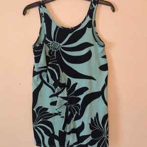 Aloha Island tank, green&black design, small